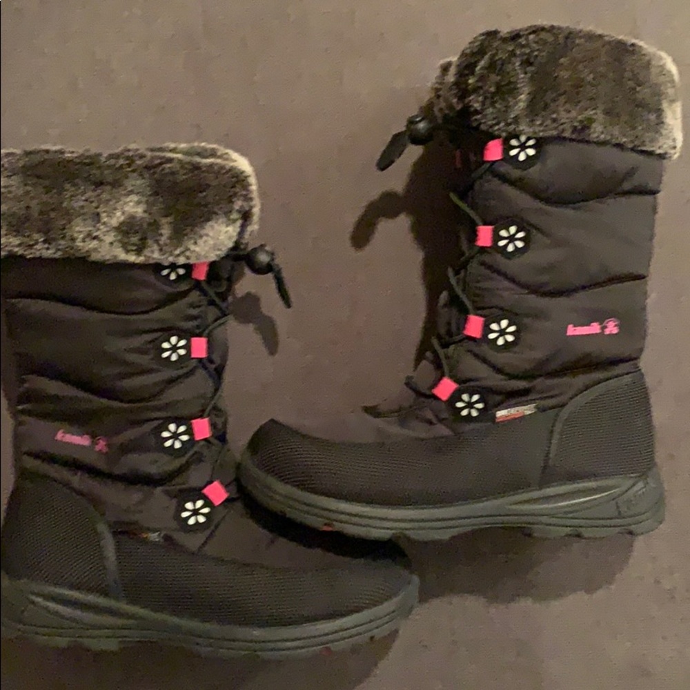 Girls Kamik Waterproof Winter Boots Size 1